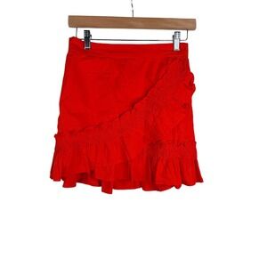New Sim & Sam Skater Mini Skirt size Small Red